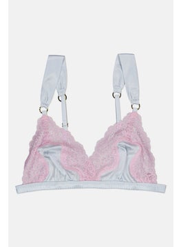 STELLA MCCARTNEY Women Non Padded Textured Lace Bra, Multicolor  - Image 1
