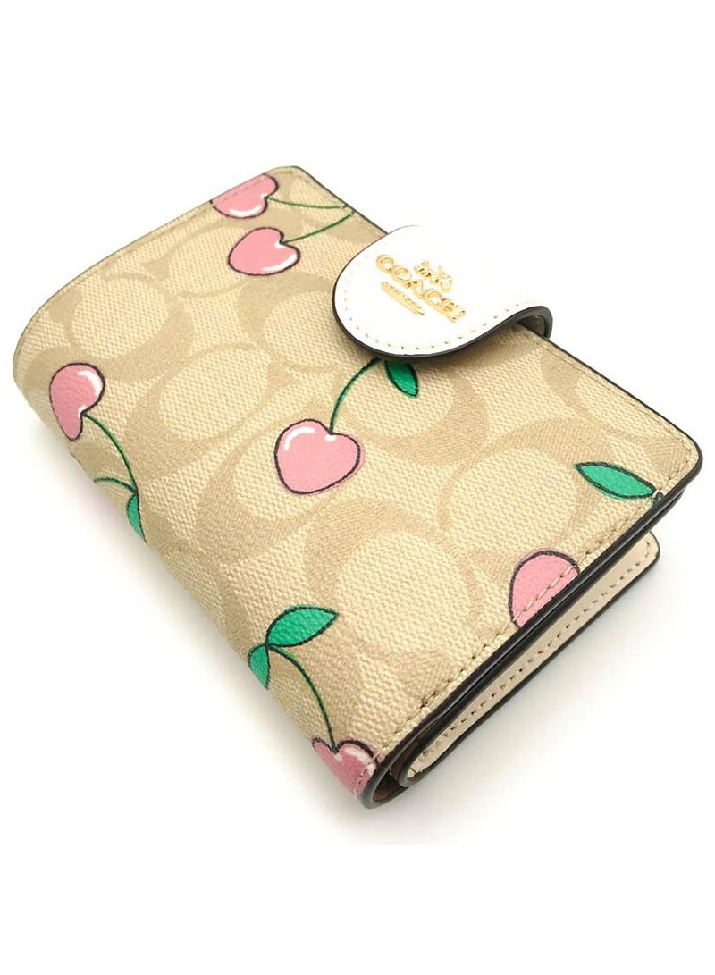coachoutlet COACH Women’s Signature Bifold Wallet with Cherry Print CF401 - Image 4