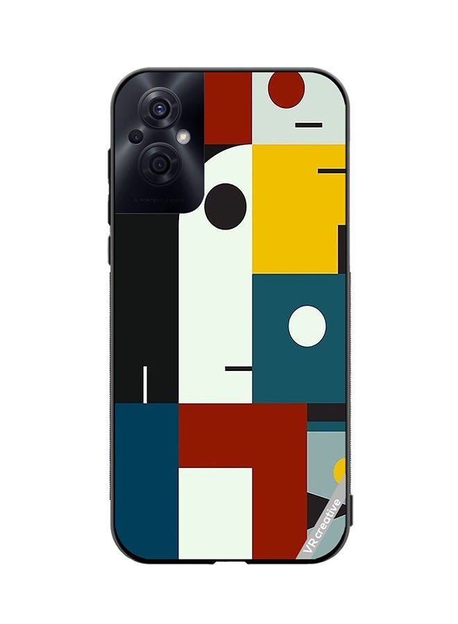 VR CREATIVE Protective Case Cover For Oppo Reno8 Z Bauhaus Age Design Multicolour - Image 1