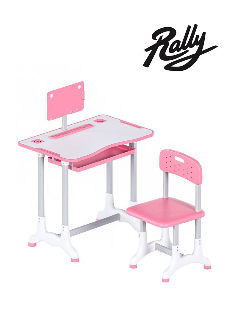 رالي طاولة دراسة للأطفال مع كرسي قابل للتعديل – تصميم مريح، تخزين واسع، مناسبة للتعلم المنزلي والحضانة - Image 1