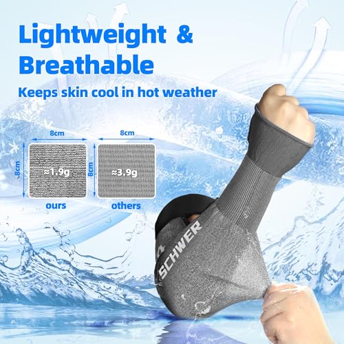 Schwer AIR-SKIN ANSI A6 Cut Resistant Arm Sleeves for Men & Women S903, Non-PFAS Arm Protectors for High Risk Work, UPF50+ UV Protection Cooling Gardening Sleeves for Farming, Lightweight, Breathable - Image 5