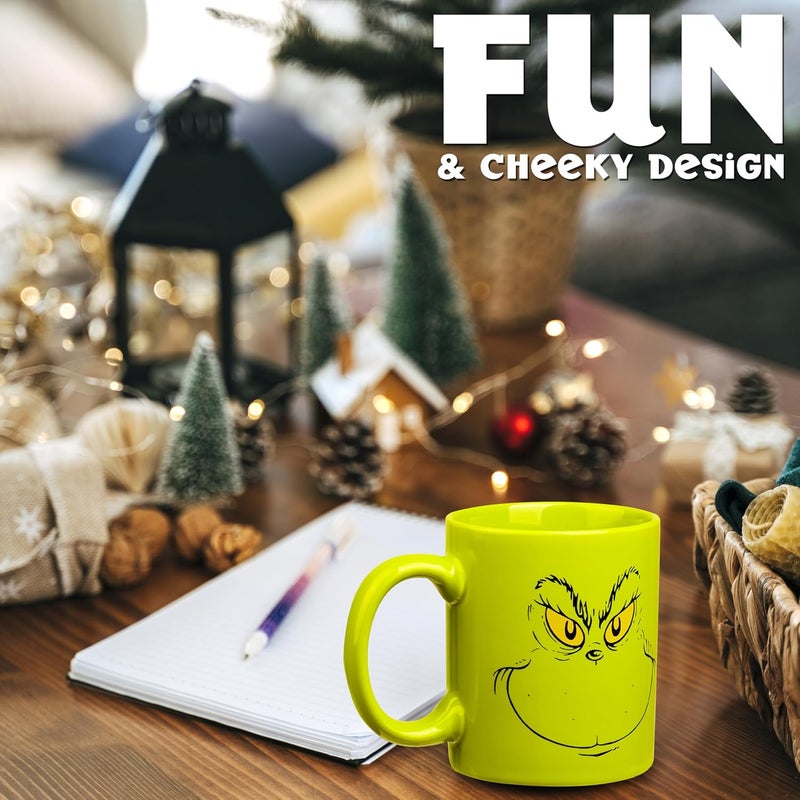 The Grinch Mug and Socks Gift Set for Women Men Teenagers Ceramic Cup for Coffee Tea Novelty Holiday Christmas Gifts Secret Santa - Image 5