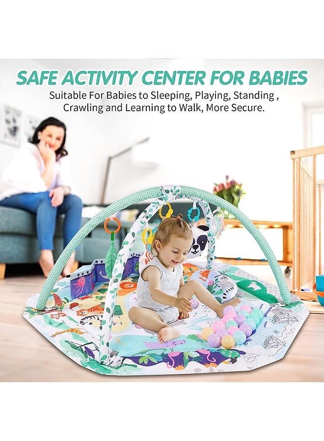 Beauenty Baby Play Gym Mat, Tummy Time Mat Baby Activity Gym with 8 Detachable Toys for Newborn Stage-Based Sensory and Motor Skill Development, Baby Play Mats for Floor, Ball Pit, Pet Cushion - Image 5