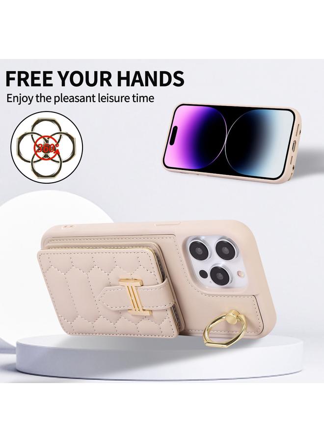 S-TOP Case For iPhone 14 Plus Vertical Card Bag Ring Holder Phone Case with Dual Lanyard - Image 3