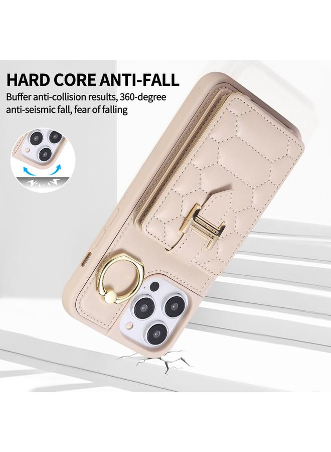 S-TOP Case For iPhone 14 Plus Vertical Card Bag Ring Holder Phone Case with Dual Lanyard - Image 4