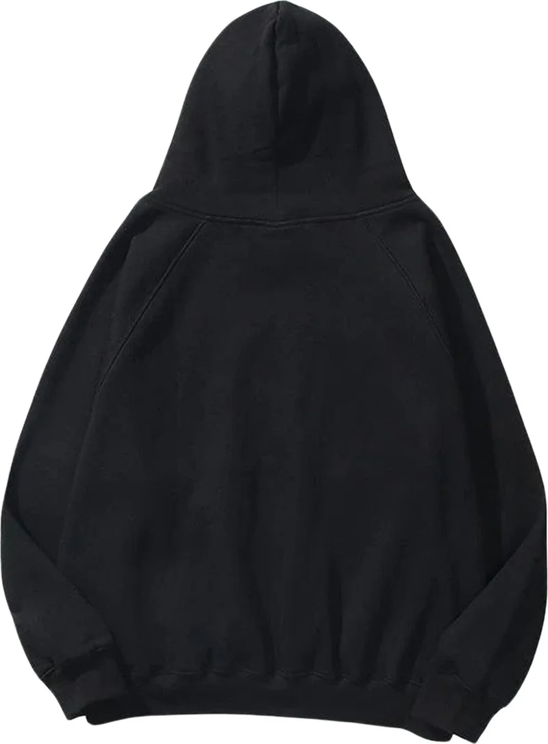 DogFish Women, Men's Sweatshirt Oversize Get Over It Printed Thick Black Lover Sweatshirt