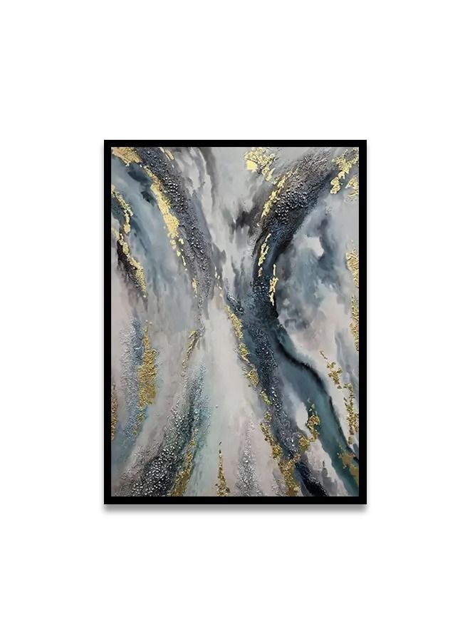 Marktna Canvas Wall Art For Wall Decoration Modern Design With A Hollow Black Frame Size 120x80cm One Piece - Image 1