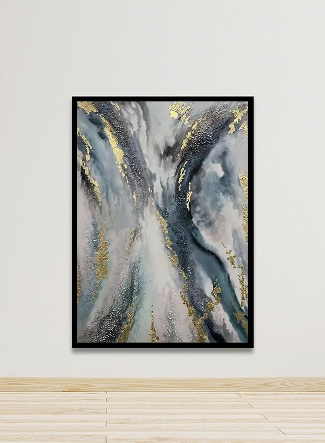 Marktna Canvas Wall Art For Wall Decoration Modern Design With A Hollow Black Frame Size 120x80cm One Piece - Image 2