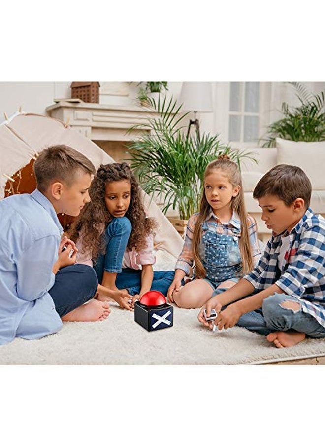 Gejoy - 4 Packs Game Answer Buzzers Buzzer Alarm Buttons With Sound And Light Quiz Game Show Party Contest Answer Button Props For Adults Teens Boys Girls - Image 1