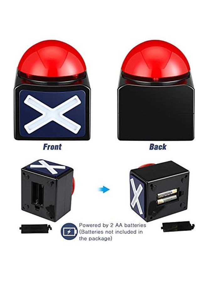 Gejoy - 4 Packs Game Answer Buzzers Buzzer Alarm Buttons With Sound And Light Quiz Game Show Party Contest Answer Button Props For Adults Teens Boys Girls - Image 1