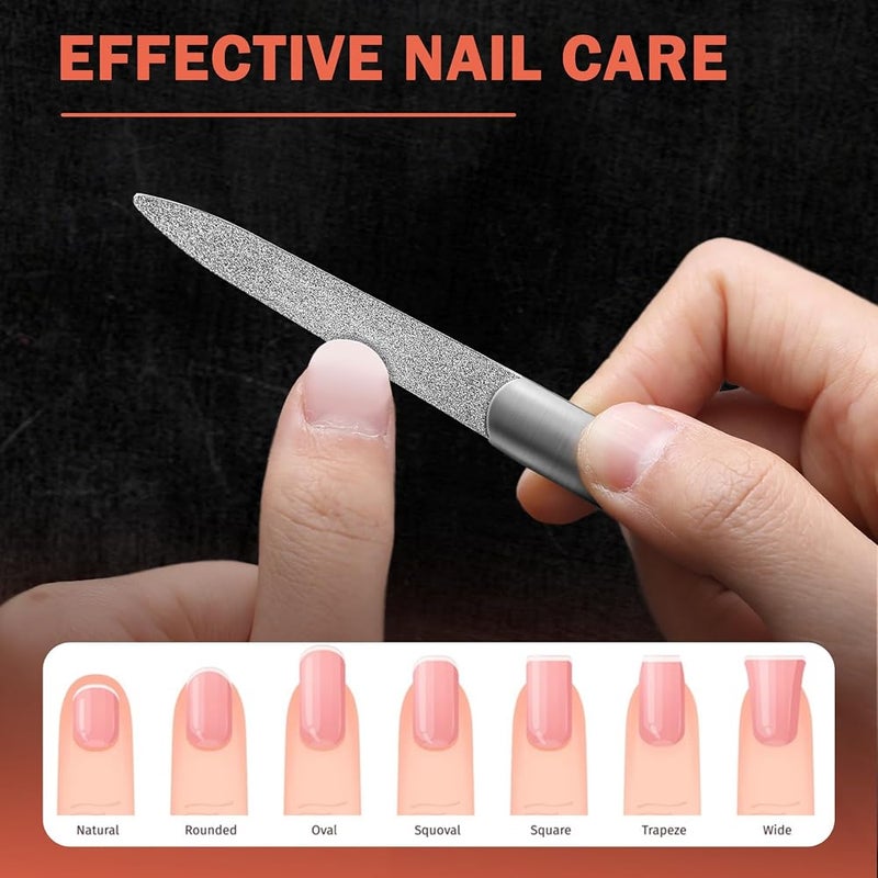 BEZOX Metal Nail File – Durable, Double-Sided Precision Fingernail Files for Women, Stainless Steel Finger Nail Buffer for Smooth, Shiny, Salon-Worthy Nails - Image 5