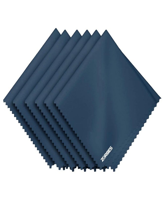 زوربس مجموعة زوربس® المكونة من 6 قطع من قماش التنظيف المصنوع من الألياف الدقيقة، قماش لتنظيف الزجاج، قماش لتنظيف الكمبيوتر المحمول، طقم تنظيف عدسات من الألياف الدقيقة مقاس 5.9 × 7 بوصات للكمبيوتر المحمول والنظارات الطبية والنظارات الشمسية والهواتف المحمولة، منظف العدسات - Image 1