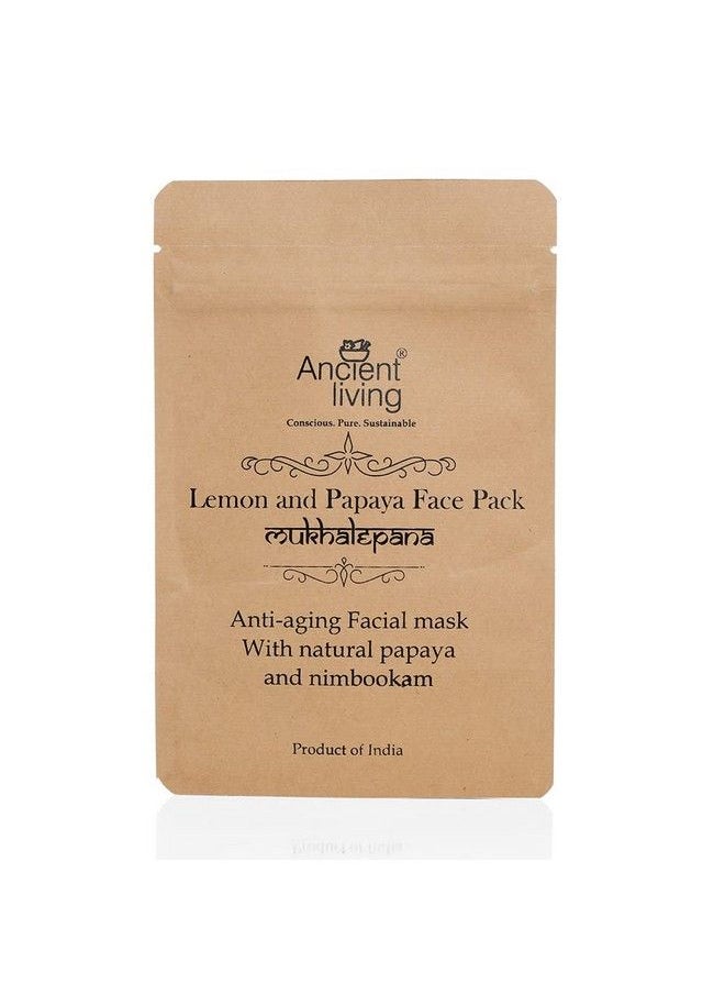 Ancient Living - Organic Lemon Peel & Papaya Face Pack With Skin Nourishing Cleansing & Anti Aging Properties 40 Gm Set Of 2 - Image 1