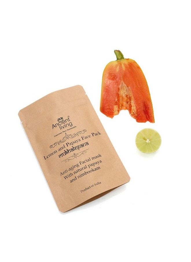 Ancient Living - Organic Lemon Peel & Papaya Face Pack With Skin Nourishing Cleansing & Anti Aging Properties 40 Gm Set Of 2 - Image 1
