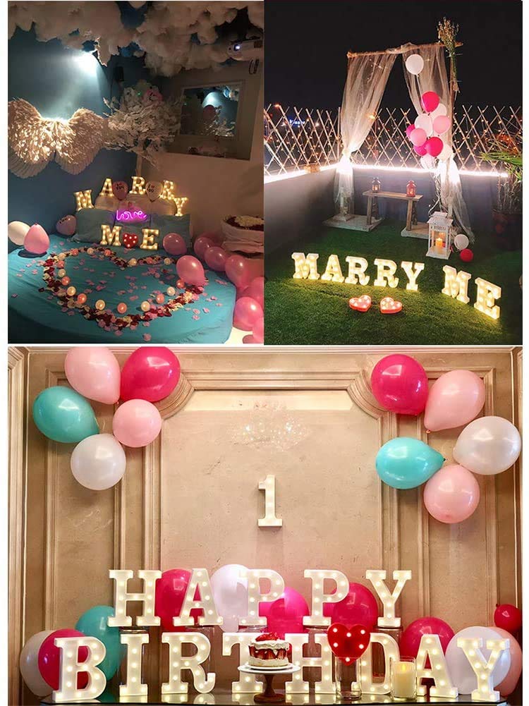 House Of Queens Marquee Letter Lights Sign Light Up Alphabet Letters for Wedding Birthday Party Christmas Home Bar Decoration Warm White AlphabetW - Image 5