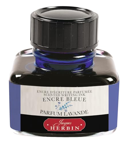 Jacques Herbin Herbin Georges Lalo 13710T Scented Ink Lavender, 30 ml, 4.90 x 4.90 x 5.20 cm, Blue - Image 1