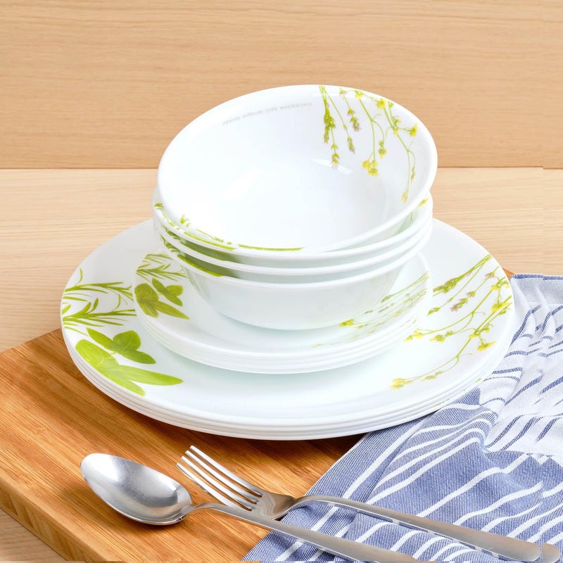 Corelle Asia Collection 8 Pc Basic/Mini/Starter Dining Set Set-European Herbs - Image 2