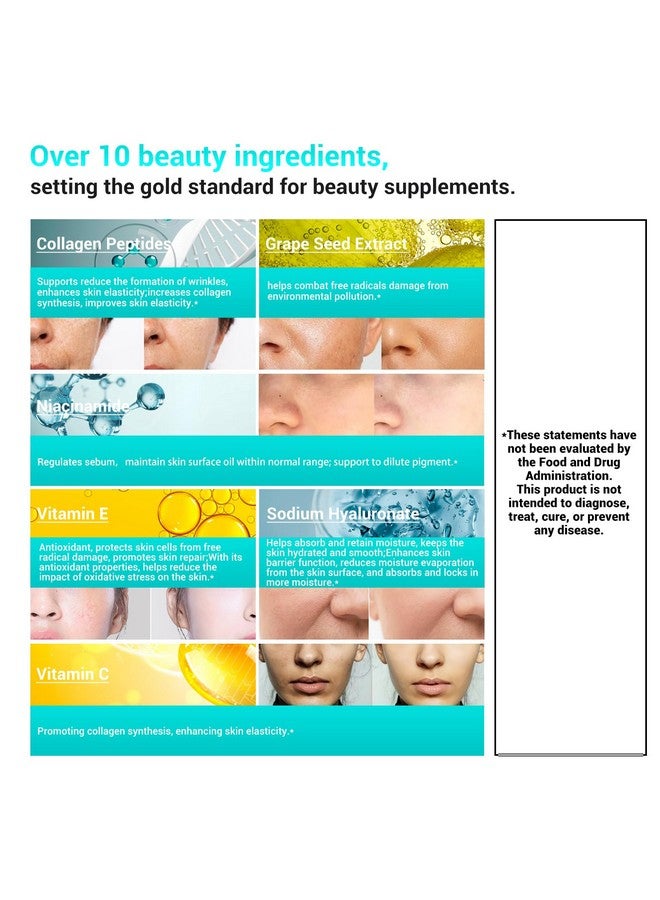 DrBioCare Collagen Peptides for Women, Beauty Vitamin & Mineral Supplement,Contains Vitamin D3, Probiotics for Women & Collagen Peptides,Vitamin E,Vitamin B Complex 120 Tablets - Image 3