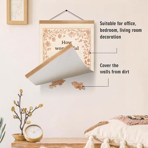 ZTGDA How Wonderful Life is Now Wall Art Decor, Boho Floral Wall Art Poster,Boho Canvas Hanging Banner Decor for Nursery Playroom Home Office,or Kids Room Decorantion 12x16inch - Image 3