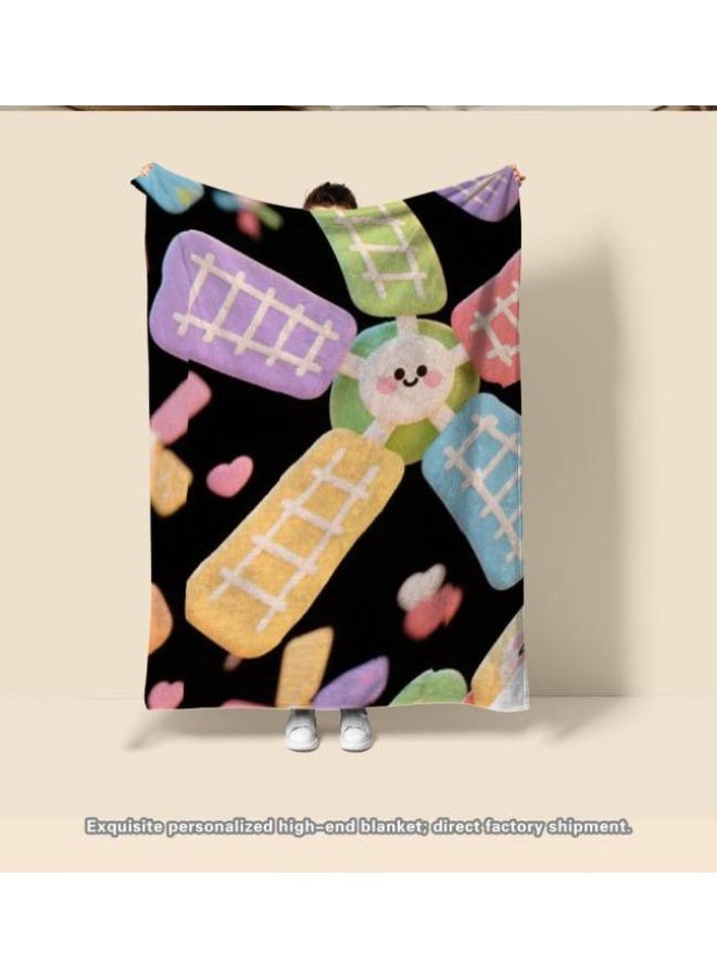 general Flannel thin blanket (warm and comfortable, suitable for sleep, gaming, dust removal and sandproof) 150cm*200cm - 378 - Image 1