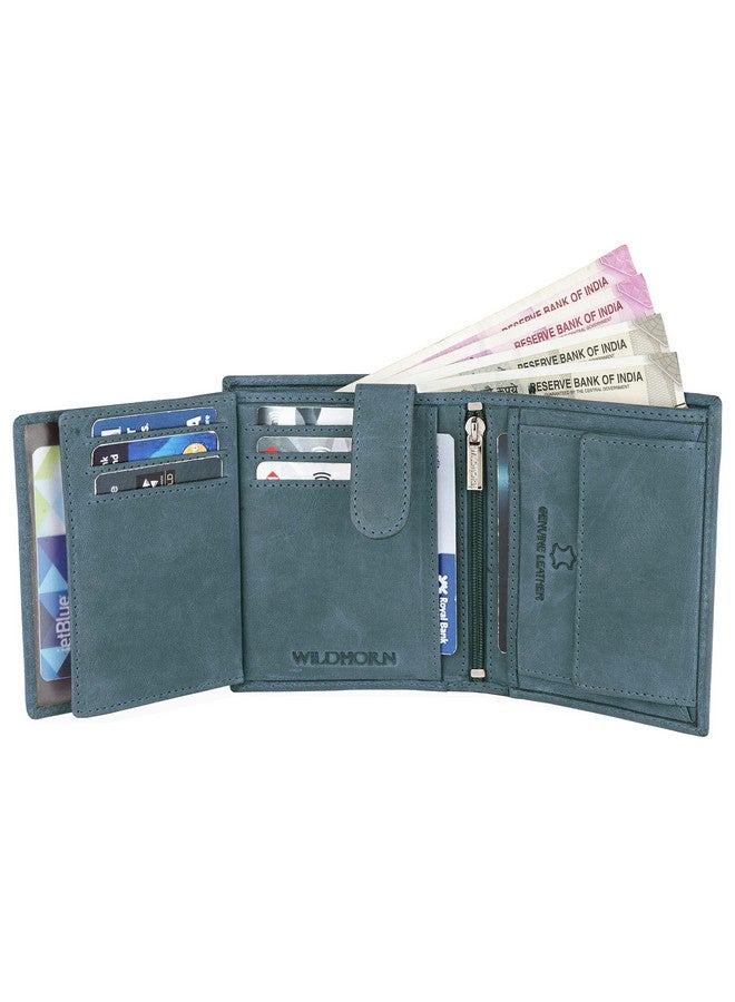 Wildhorn محفظة جلدية محمية بتقنية RFID للرجال من وايلد هورن، أزرق صيد - Image 4