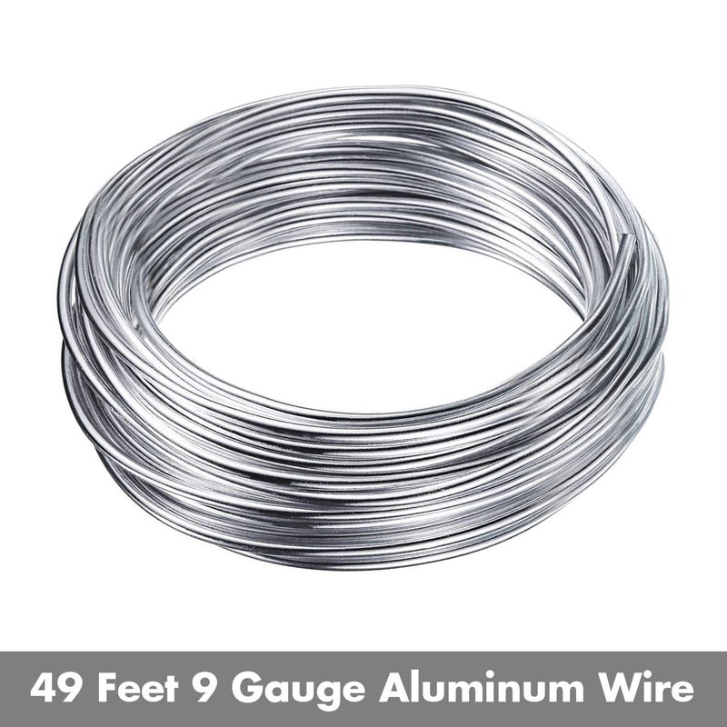 anezus Aluminum Wire, Anezus 9 Gauge 12 Gauge 18 Gauge Bendable Metal Wire Armature Aluminum Craft Wire for Wreath Making Beading Floral (Silver, 3 mm Thickness) - Image 2