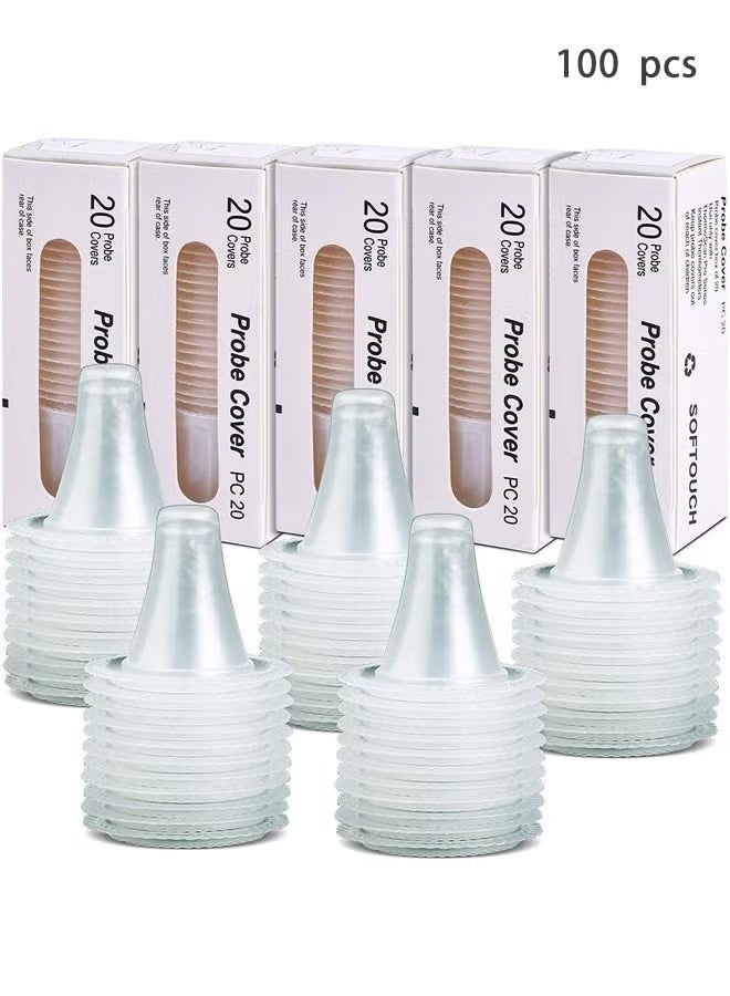 بيون 100 قطعة من أغطية مسبار مقياس حرارة الأذن، وأغطية إعادة التعبئة