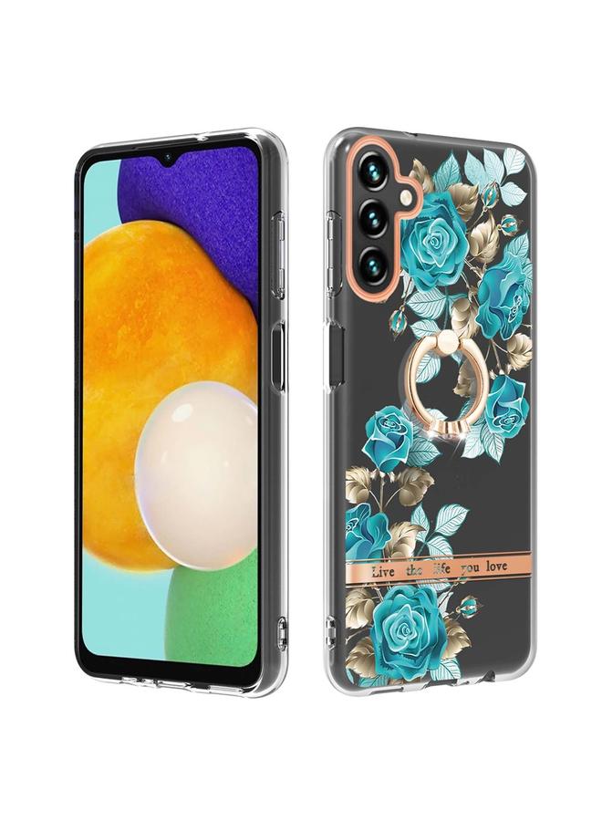إيروريكس جراب لهاتف Samsung Galaxy A34 5G من سلسلة الزهور والنباتات IMD TPU مع حامل حلقي - Image 1
