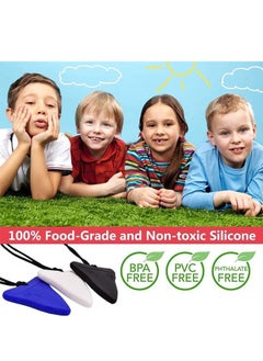 FASHION MANIA 3PCS Food Grade Silicone Chewing Necklace, Shark Tooth Chew, Teething Necklace Baby Teething Toys for Sensory Boys and Girls, Baby Teething Relief for Baby Teething, Child Chewing  - Image 2