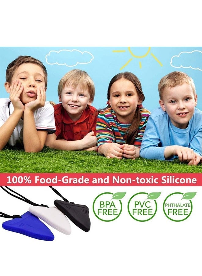 FASHION MANIA 3PCS Food Grade Silicone Chewing Necklace, Shark Tooth Chew, Teething Necklace Baby Teething Toys for Sensory Boys and Girls, Baby Teething Relief for Baby Teething, Child Chewing  - Image 2