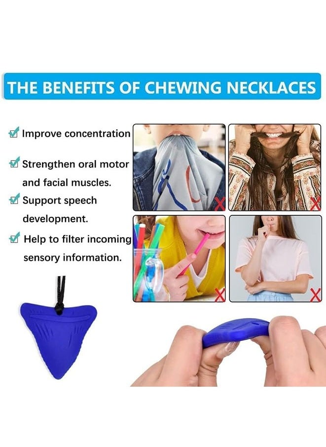 FASHION MANIA 3PCS Food Grade Silicone Chewing Necklace, Shark Tooth Chew, Teething Necklace Baby Teething Toys for Sensory Boys and Girls, Baby Teething Relief for Baby Teething, Child Chewing  - Image 5