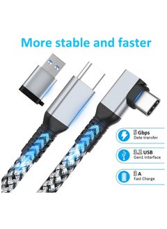 Generic Link Cable 16FT VR Cable Compatible with Meta Oculus Quest 3/Quest 3S/Quest 2/Pro Pico,Nylon Braided 3 in 1 Charging While Playing All Day,USB 3.0 Data Transfer Type C Cable,for VR Headset Accessories  - Image 2