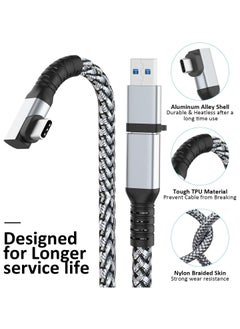 Generic Link Cable 16FT VR Cable Compatible with Meta Oculus Quest 3/Quest 3S/Quest 2/Pro Pico,Nylon Braided 3 in 1 Charging While Playing All Day,USB 3.0 Data Transfer Type C Cable,for VR Headset Accessories  - Image 4