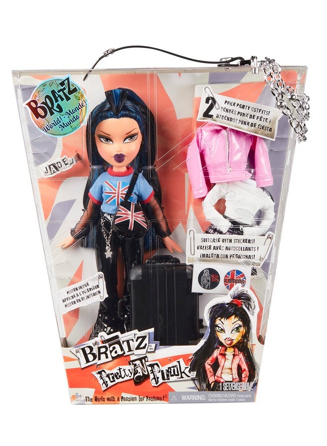 BRATZ دمية الموضة جاد 'بريتي إن بانك' مع 2 أزياء وحقيبة سفر، لجمعها للأعمار 6 7 8 9 10+ - Image 1