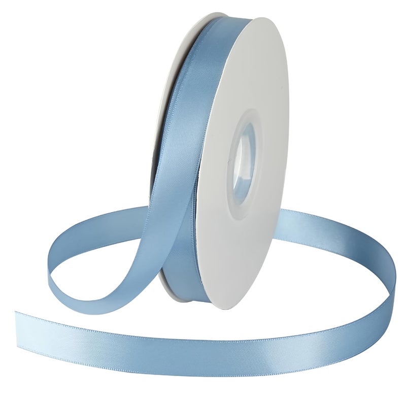 DINDOSAL Dusty Blue Satin Ribbon 58 Inch French Blue Wedding Ribbon for Gift Wrapping Hair Bows Baby Shower Crafts Christmas Decorations  50Yards