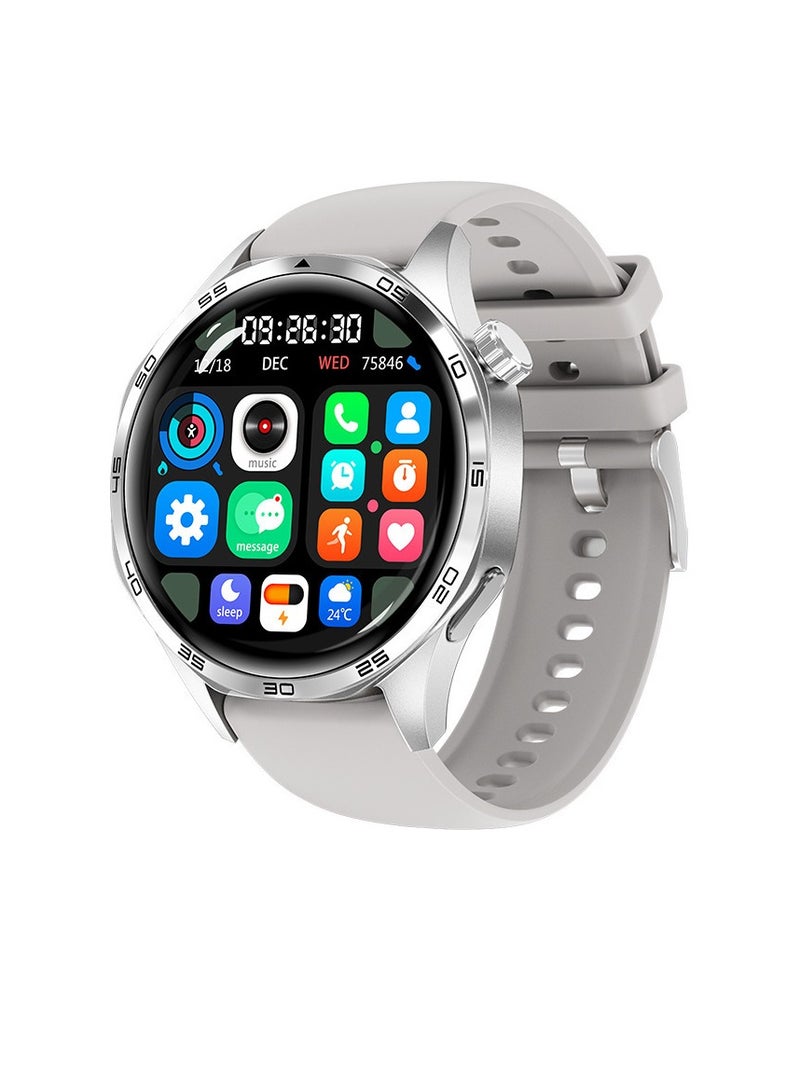 Watch 5 Pro Smartwatch, 1.53 Inch Large Screen GPS Positioning Smart Wrist Watch, Sleep Monitoring Fitness Tracker Watch With Built In Multi Point Optical Sensor, (1pc, Silver) - Image 1