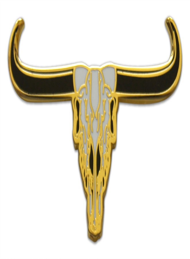 Novel Merk Cowboy & Rancher - Icons Lapel Pin, Hat Pin & Tie Tack Set - with Clutch Back (3-Longhorn Skull) - Image 2