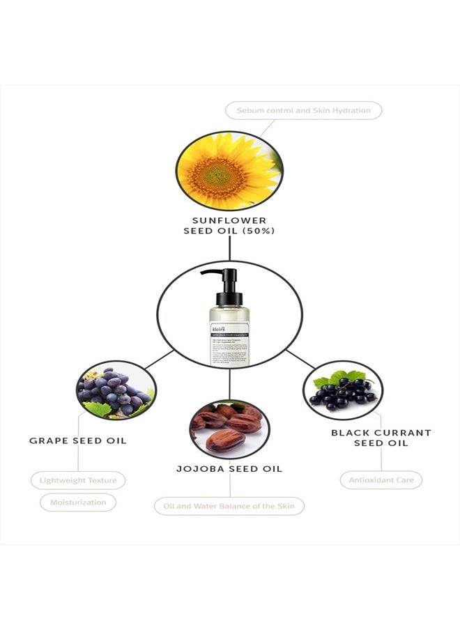 DearKlairs ] Gentle Black Fresh Cleansing Oil, a light and spreadable texture, only 6 ingredients (5.07 Fl Oz)  - Image 5