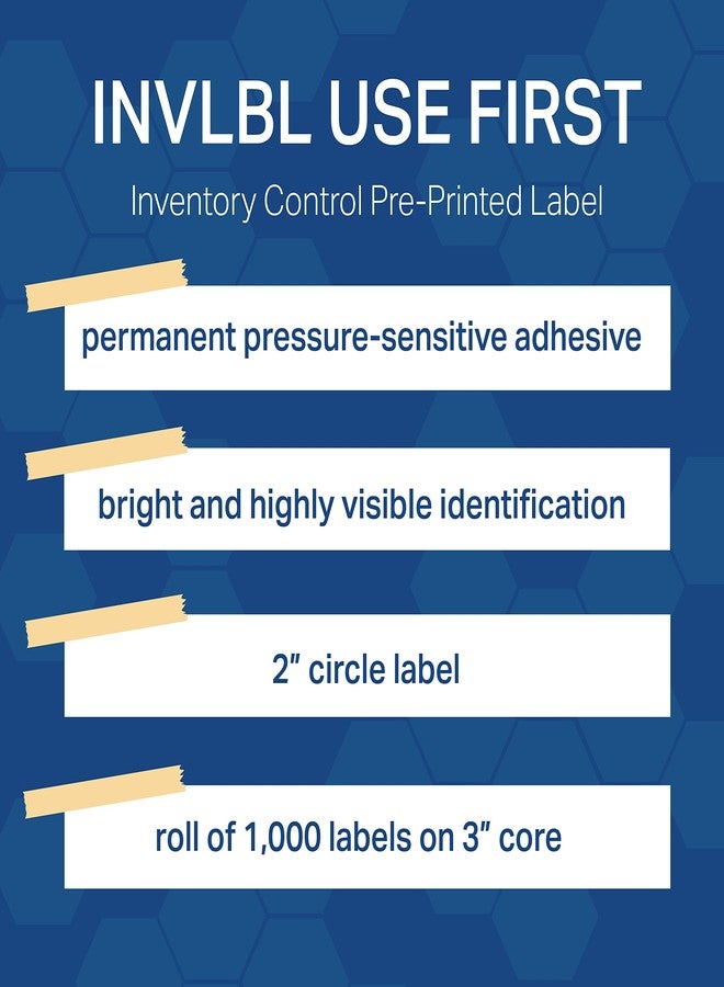 TapeCase, INVLBL-039, Use First Inventory Label, Circular Adhesive Label, Orange, 2 in, 1000 Packs, 1 Count - Image 3