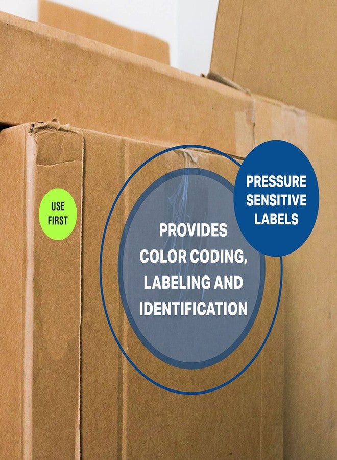 TapeCase, INVLBL-039, Use First Inventory Label, Circular Adhesive Label, Orange, 2 in, 1000 Packs, 1 Count - Image 2