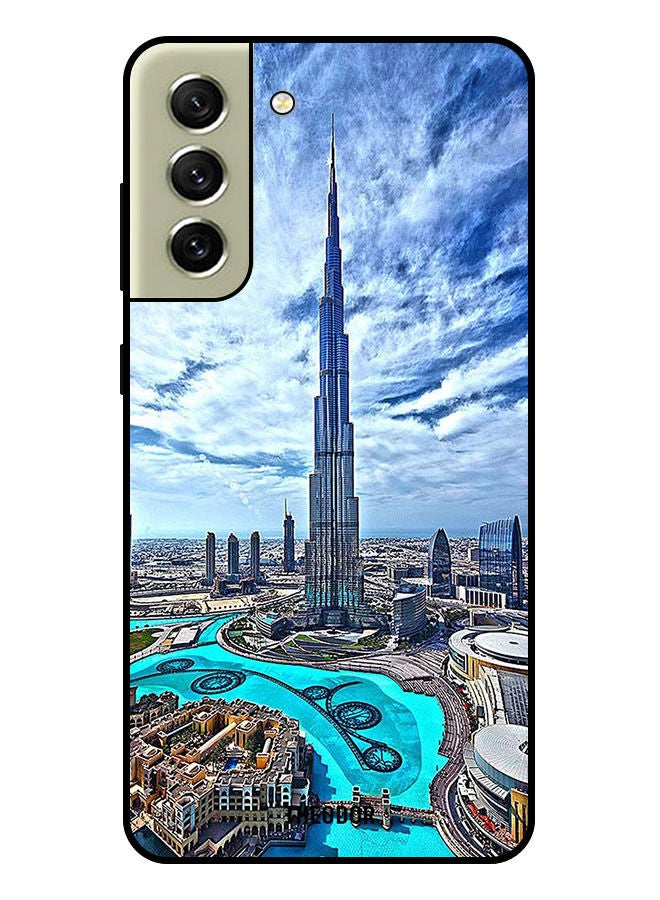 Theodor غطاء حماية لجهاز سامسونج جالكسي S21 FE برج خليفة في النهار - Image 1