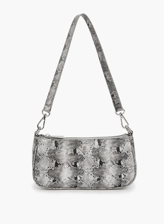 فلورا بيلا من شو إكسبرس Animal Print Crossbody Bag with Detachable Strap and Zip Closure