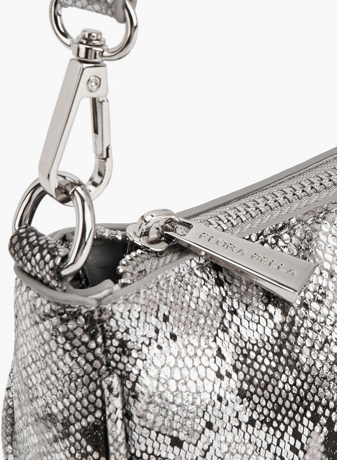 Flora Bella By Shoexpress Animal Print Crossbody Bag with Detachable Strap and Zip Closure  - Image 4