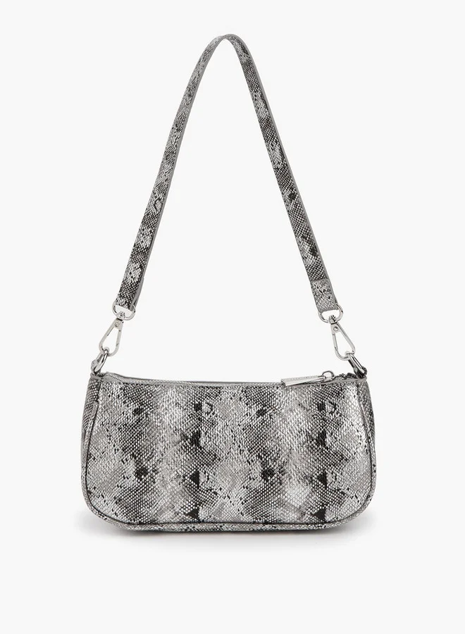 فلورا بيلا من شو إكسبرس Animal Print Crossbody Bag with Detachable Strap and Zip Closure
