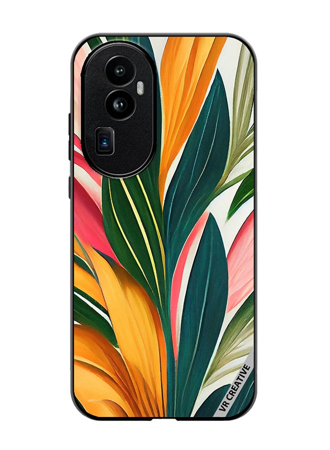 VR CREATIVE Protective Case Cover For Oppo Reno 10 Pro Plus Backdrop Of Abstract Bright Style Flowers And Tropical Design Multicolour - Image 1