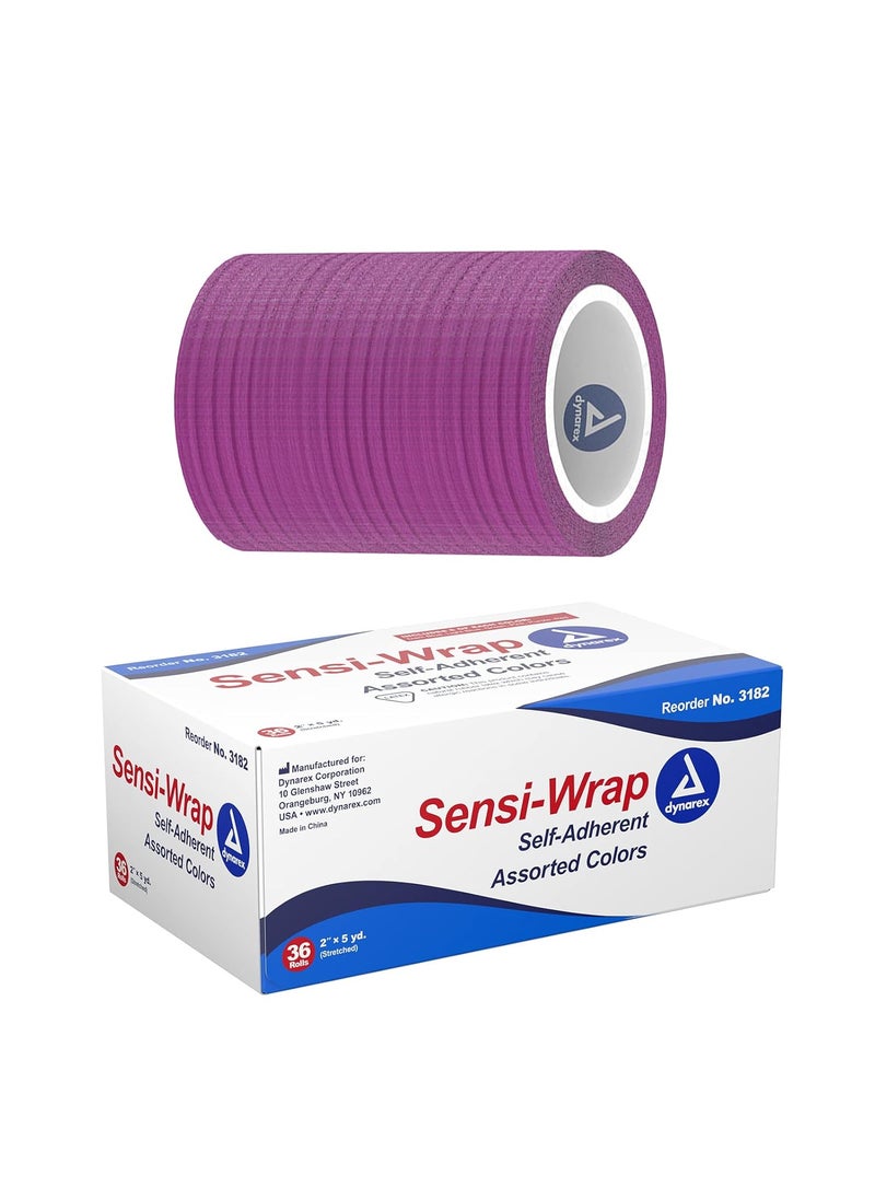 Dynarex Dynarex 3182 Sensi Wrap, Rainbow Color, 2" X 5 Yard, Pack of 36 