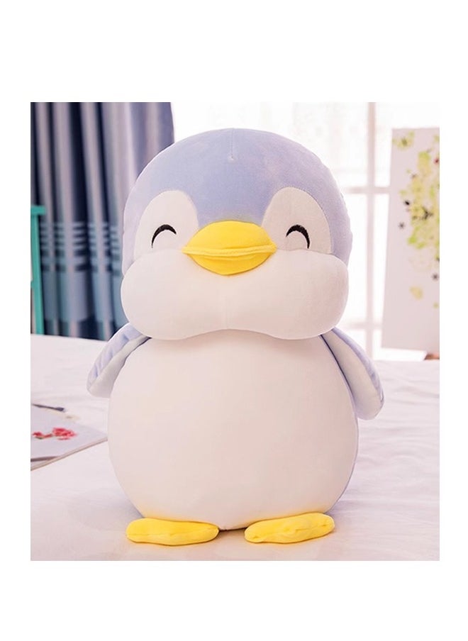null - Penguin Shaped Stuffed Soft Toy Light Blue and White 30cm - Image 1