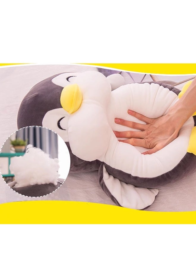 null - Penguin Shaped Stuffed Soft Toy Light Blue and White 30cm - Image 1
