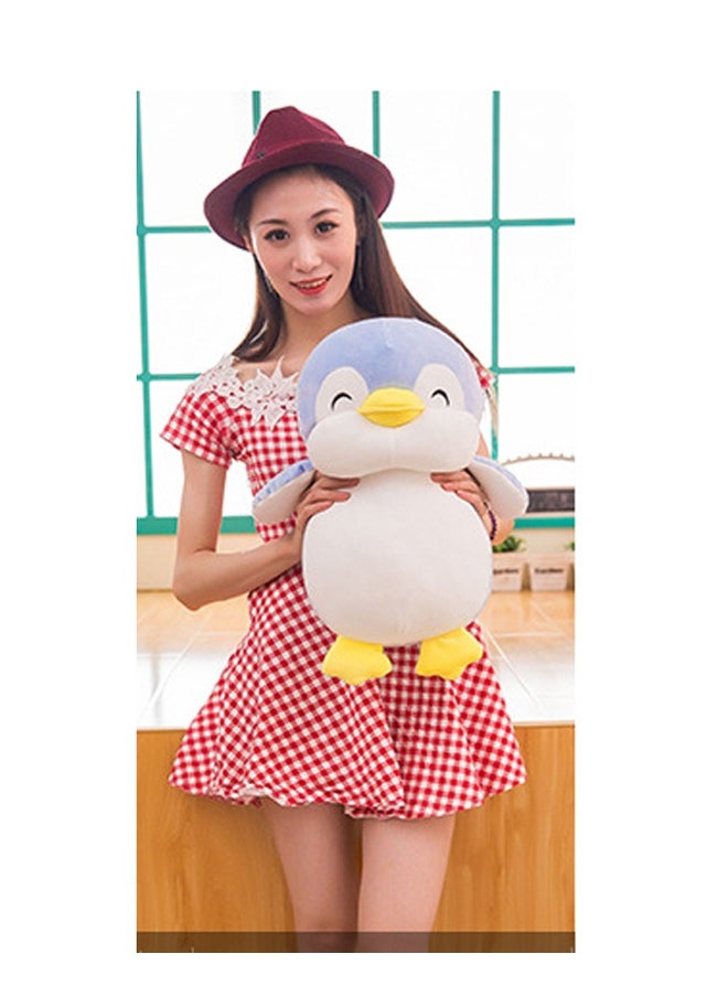 null - Penguin Shaped Stuffed Soft Toy Light Blue and White 30cm - Image 1