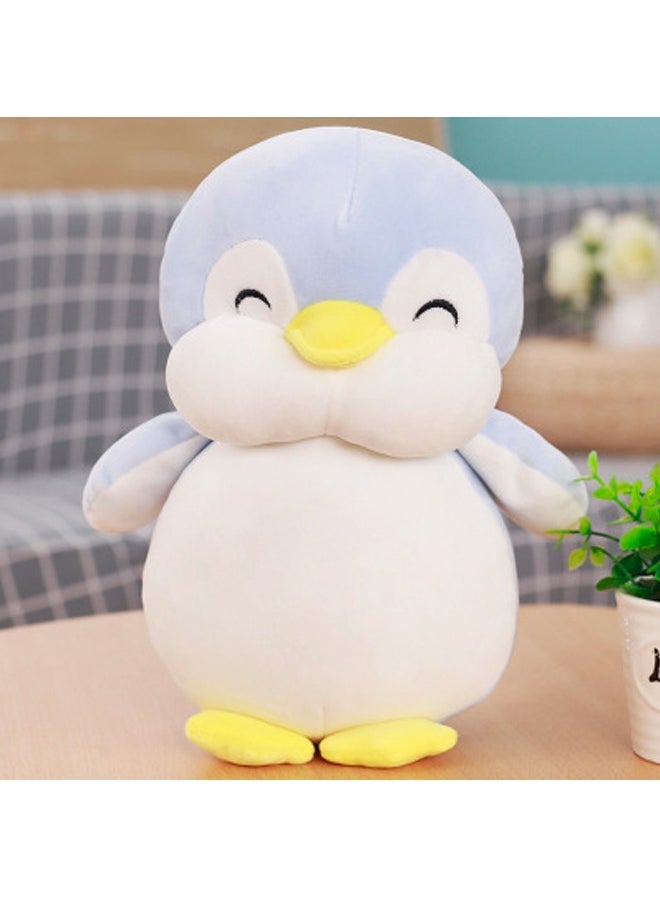 null - Penguin Shaped Stuffed Soft Toy Light Blue and White 30cm - Image 1